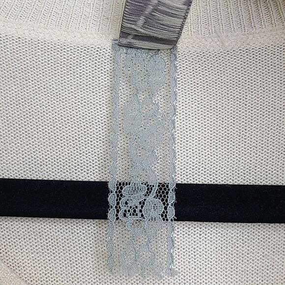 Fossil Womens SZ S Ivory Off White Cardigan Sweater Hong Kong Cotton Blend VTG - Picture 6 of 6